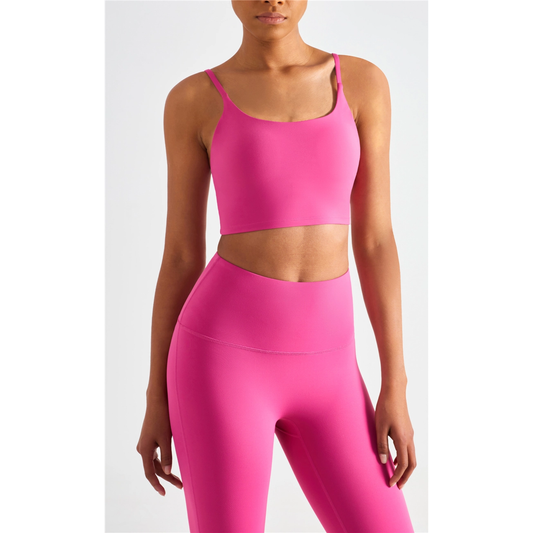 Esther Cami Top Sports Bra-Neon Pink